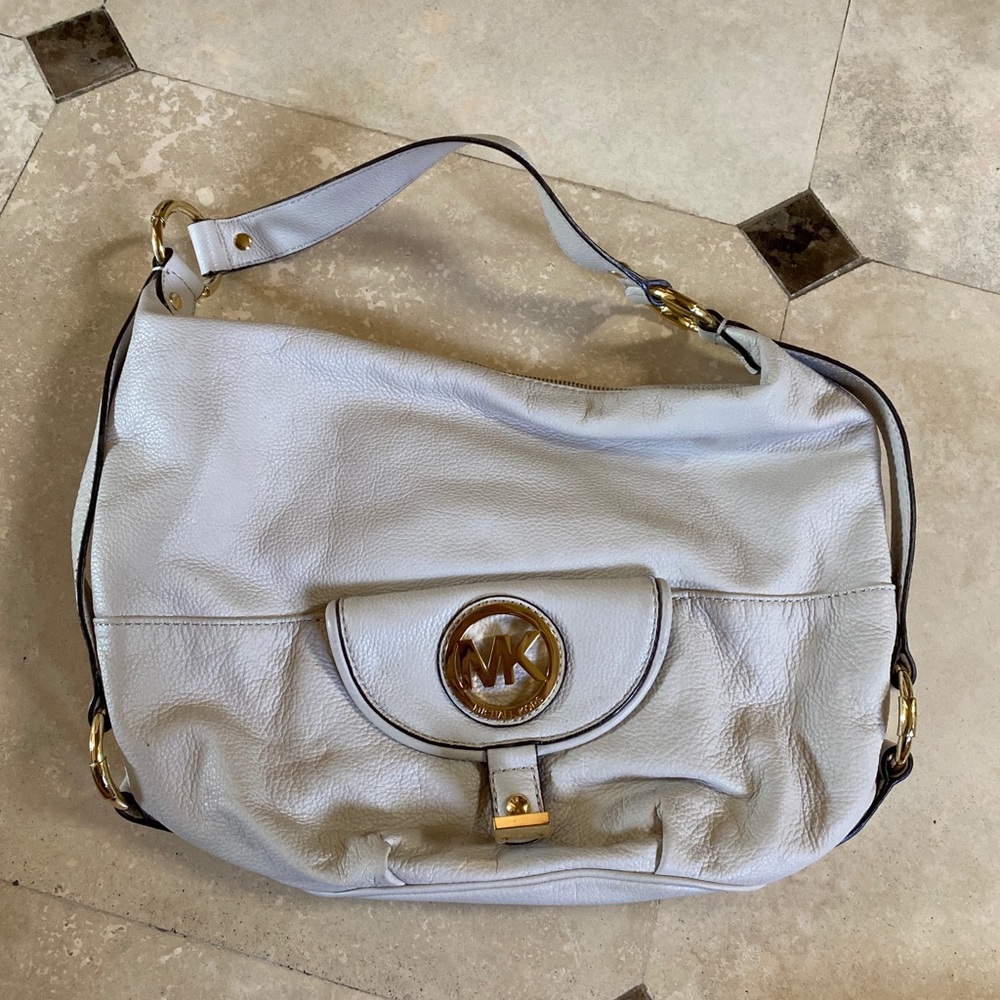 Michael Kors Fulton Hobo Leather Shoulder Bag